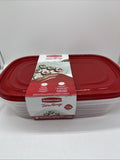 Rubbermaid Take Alongs Large Rectangle 2 Count 1 Gal, 3.7L Containers HolidayRed