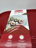 Rubbermaid Take Alongs Large Rectangle 2 Count 1 Gal, 3.7L Containers HolidayRed