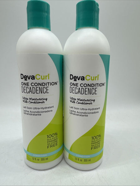 (2) DevaCurl One Conditioner Decadences  Ultra Moisturizing Hair Milk  12oz