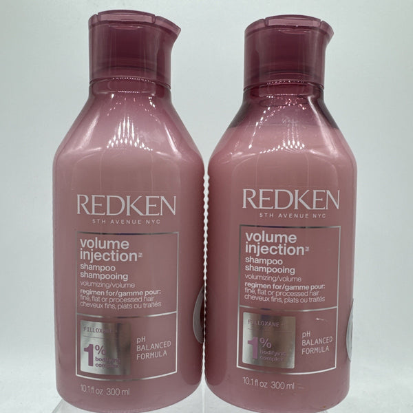 (2) Redken Volume Injection Shampoo Hair Shine Condition Ph Balance 10.1oz