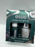 Essie Holiday Duo Gift Off Tropic Green Cosmic Chrome Silver Velvet Nail Polish