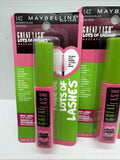 (2) Maybelline 142 Brown Brownish Black Great Lash Mascara Volume No Clump