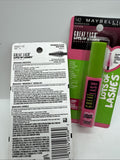 (2) Maybelline 142 Brown Brownish Black Great Lash Mascara Volume No Clump