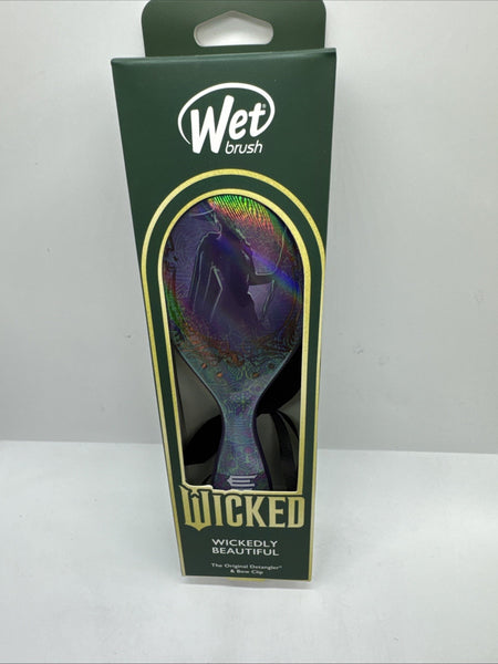 Wet Brush WICKED "Wickedly Beautiful" Detangler Brush & Bow Clip  Iridescent