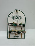 Scunci Conair WICKED Elphaba Green 2pc Salon Clip Crystal Rhinestone COMBINESHIP