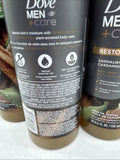 (3) Dove Men+Care Restoring Liquid Body Wash Sandalwood + Cardamom Oil 18 oz