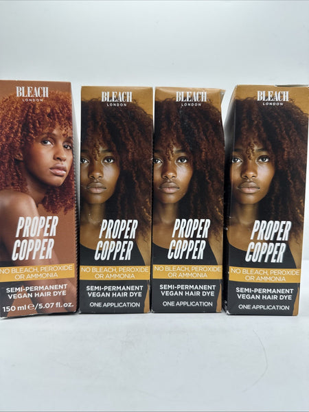 (4) Bleach London Proper Copper  Semi Permanent Vegan Hair Dye Blondes Burnette