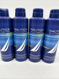 (4) Nautica Blue Men Deodorant Body Spray 5.9oz Gift Set