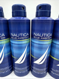 (4) Nautica Blue Men Deodorant Body Spray 5.9oz Gift Set