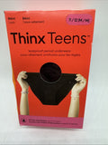 Thinx Teens 11/12 Medium Cotton Black Bikini Leakproof Period Underwear 1 Pair