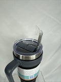 Zak Stainless Steel Insulated Tumbler 40oz 2in1 Lid W/Straw Black Cup Mug Travel