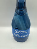 O2 COOL Deluxe Handheld Battery Powered LiteBlue Water Misting Fan Bottle Travel