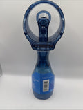 O2 COOL Deluxe Handheld Battery Powered LiteBlue Water Misting Fan Bottle Travel