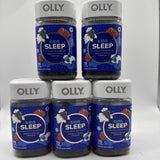 (5) Olly Kids Sleep L-Theanine Botanicals 70 Gummies RazzBerry 12/25