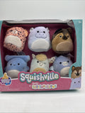 6 Squishmallows Squishville Varsity Squad Plush 2" Plush Rocket Mario Nya Armie