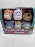 6 Squishmallows Squishville Varsity Squad Plush 2" Plush Rocket Mario Nya Armie