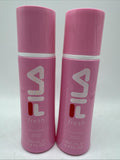 (2) Fila Fresh Pink 8.4 oz Refreshing Perfume Body Spray Women Gift Set Vanilla