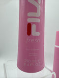 (2) Fila Fresh Pink 8.4 oz Refreshing Perfume Body Spray Women Gift Set Vanilla