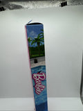 Beach Barbie Doll With Black Hair Wearing Tropical Blue Swimsuit Flamingo