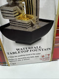 The Original Fun Workshop Battery Operated Waterfall TableTop Fountain Decor