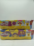 (2) Play-Doh 4 Pack Metallic Shine Confetti Compound Christmas Stocking Stuffer