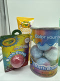 Crayola Bath activity Color Bath Bucket Bomb 9ct Four Finger Paint Soap Blue