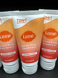 (4) Lume Whole Body Deodorant Invisible Creme CLEAN TANGERINE 0.5oz COMBINESHIP