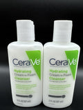 (7) CeraVe Hydrating Creme-to-Foam Cleanser Ceramide Remove Makeup 3oz Travel