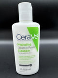 (7) CeraVe Hydrating Creme-to-Foam Cleanser Ceramide Remove Makeup 3oz Travel