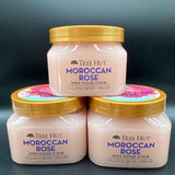 (3) Tree Hut Moroccan Rose Shea Sugar Scrub 18 oz Exfoliating Hydrating Rosehip