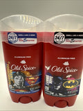 (2) Old Spice Batman Superman  Aluminum Free Deodorant Men Gift Set cherry citru