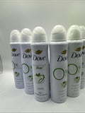 (6) Dove 0% Aluminum Deodorant Spray Cucumber & Green Tea 4oz Original RARE HTF