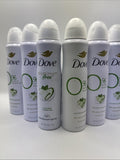 (6) Dove 0% Aluminum Deodorant Spray Cucumber & Green Tea 4oz Original RARE HTF