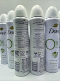 (6) Dove 0% Aluminum Deodorant Spray Cucumber & Green Tea 4oz Original RARE HTF