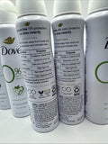 (6) Dove 0% Aluminum Deodorant Spray Cucumber & Green Tea 4oz Original RARE HTF