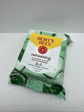 Burt's Bees Refreshing Cucumber Mint Make Up Remover Facial Towelettes 30 Wipe