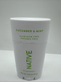 Native Solid Deodorant Cucumber & Mint Aluminum Free 2.65oz COMBINESHIP