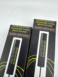 (2) Dark Brown Microfiber Tint Mousse  Arches & Halos Eyebrow Brow Filler Waterp