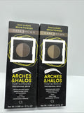 (2) Dark Brown Duo Luxury Brow Powder Contour Arches & Halos Eyebrow Filler