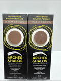 (2) Warm Brown Luxury Pomade Paint Pot Arches & Halos Eyebrow Brow Liner Filler
