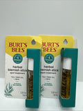 (2) Burt's Bees Herbal Complexion Stick 0.26 oz Tea Tree Oil 99.9%  Blemish