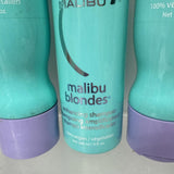 (3) Malibu C Blondes Enhancing Hair Shampoo & Conditioner 9 Oz Vegan Purple
