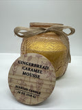 Gingerbread Caramel Mousse Scented Star Candle 18oz Decorative Jar Cork Top