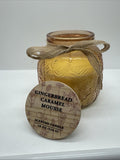 Gingerbread Caramel Mousse Scented Star Candle 18oz Decorative Jar Cork Top