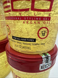 (4) ECO Style Argan Oil  Styling Gel Conditioner Max Hold Shine 32 HUGE 16oz
