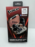 The Voice Duo True Wireless Stereo Earbuds Mic Black Charging Case COMBINESHIP