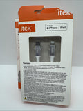 (2) Itek Type-C To Lightning White Braided Cable Power Turbo Charge COMBINESHIP