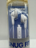 White  Magnavox SNUG FIT+  Gummy Earbuds Microphone Smooth Bass COMBINESHIP