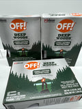(3) OFF! Deep Woods Mosquito Insect Repellent Wipes Long last Towelette 12pk Ea