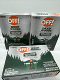 (3) OFF! Deep Woods Mosquito Insect Repellent Wipes Long last Towelette 12pk Ea